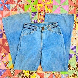 Vintage 70s HIS Retro Hippie Bell Bottoms
